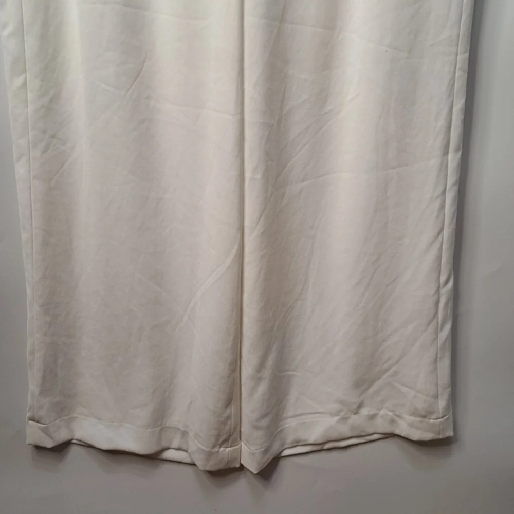 Worth Weston Womens White High Waist Wide Leg Gaucho Crop Pants Size Small NEW - Picture 4 of 9